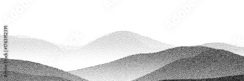 Abstract dotted mountain with retro graphic print style.