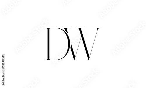 DW initial letters, monogram logo