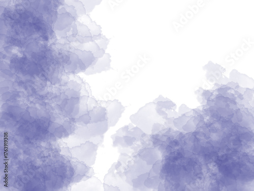 Mysterious dark purple and black smoky abstract texture overlay for creative design projects isolated on transparent background