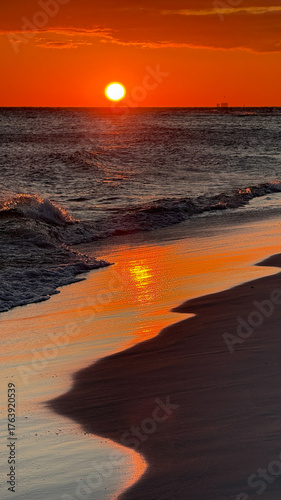 Okaloosa  island beach sunset 