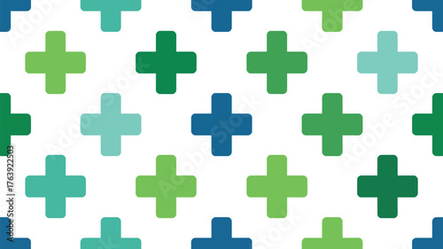 Seamless plus pattern background vector illustration for medical or healthcare design