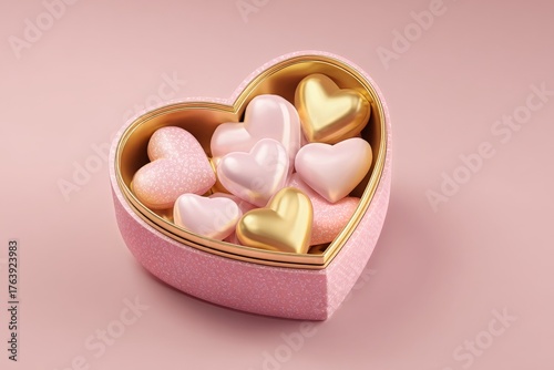 Sweet Heart-Shaped Candy Box Filled With Chocolate Treats for a Special Occasion