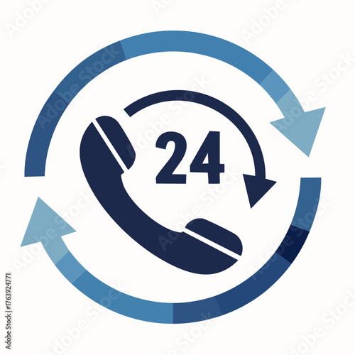 24Hour Customer Support Icon for Service