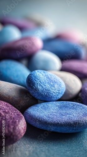 Colorful Pebbles Scattered on a Beach During Sunset by the Ocean
