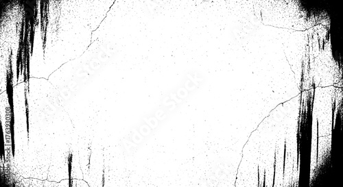 Grunge frame isolated on transparent background, a highresolution texture for graphic design projects and artistic creations