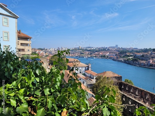 View of the city of Porto and Douro river. 