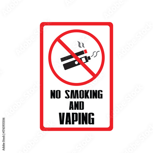 No smoking and vaping area sign vector.