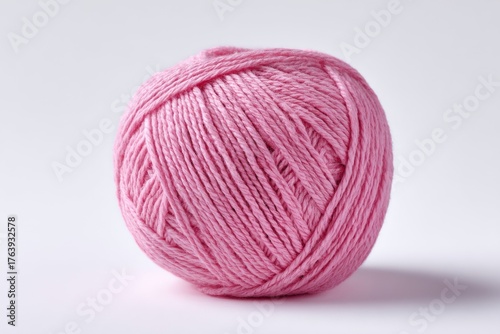 Bright Pink Yarn Ball Ready for Knitting and Crafting Projects at Home or in ...