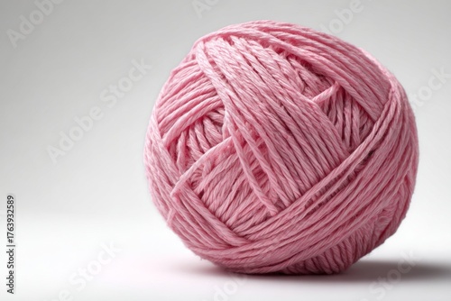 Bright Pink Yarn Ball Ready for Knitting and Crafting Projects at Home or in ...