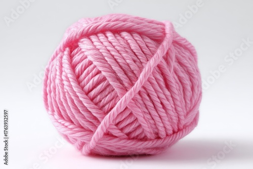 Soft Pink Yarn Ball Used for Knitting and Crafting Projects at Home