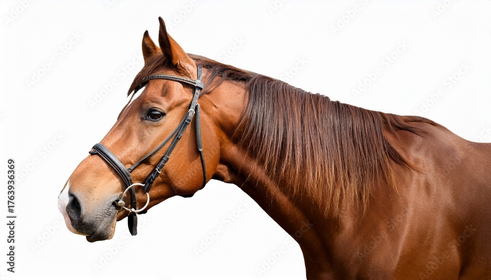 Fototapeta premium caballo marron aislado