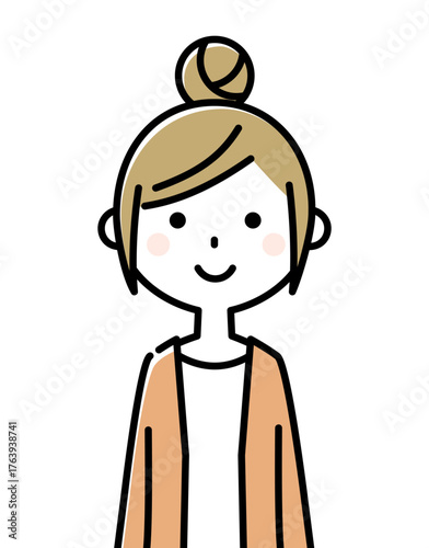 若い女性　ママ