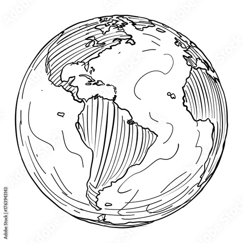 earth vector hand drawn illustration