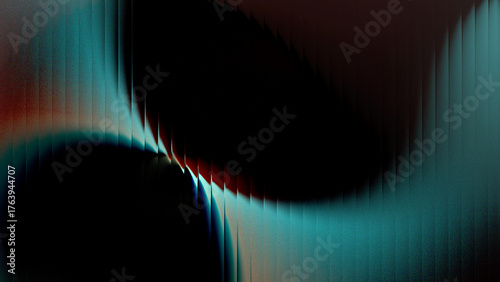 Abstract intersecting gradient arcs — teal and orange light waves on black