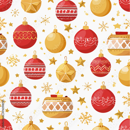 Festive Christmas Ornament Pattern A Seamless Design for Holiday Cheer and Decorations