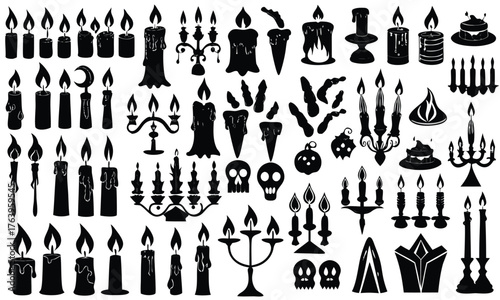 Discover Spooky Candle Stickers: Candelabras, Skulls, Witches, Pumpkins for Halloween Crafts, Decor - Unique 2025 Collection, Perfect for Eerie Designs!