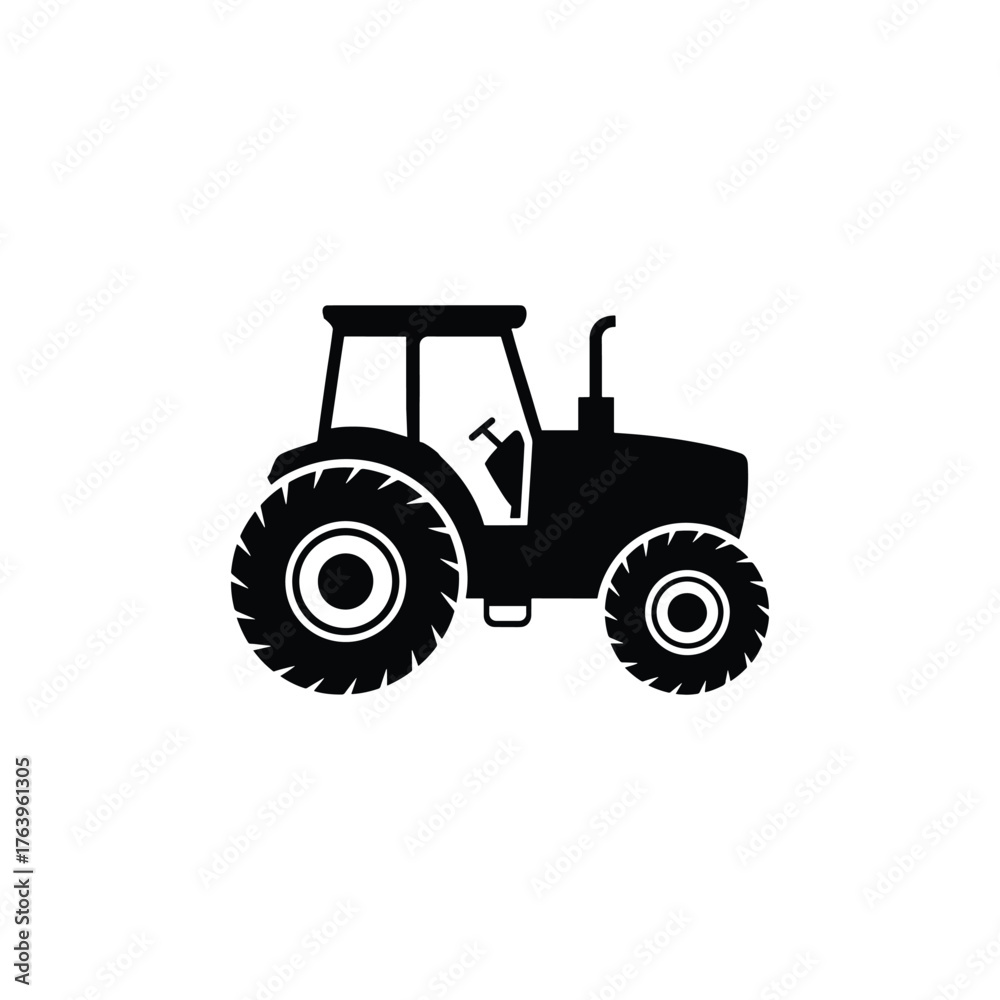 Obraz premium Vector tractor icon isolated on clean background
