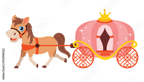 Cartoon Drawing Of Horse Carriage