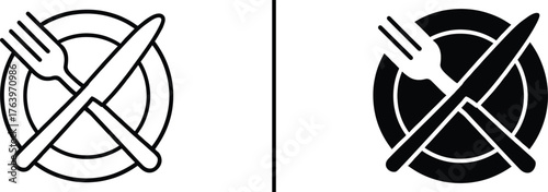 No Eating Symbol: A graphic representation of no eating symbol for a clear message about food restrictions in a specific setting.