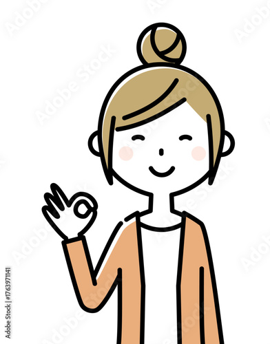 若い女性　ママ　OK