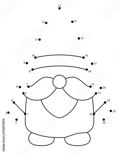 Christmas Connect the Dots Coloring Page for Kids | Christmas Dot to Dot