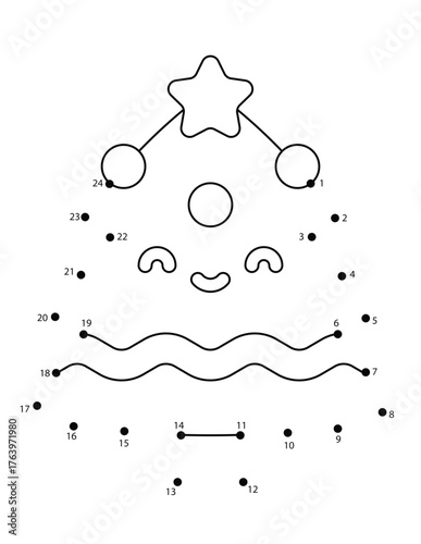Christmas Connect the Dots Coloring Page for Kids | Christmas Dot to Dot