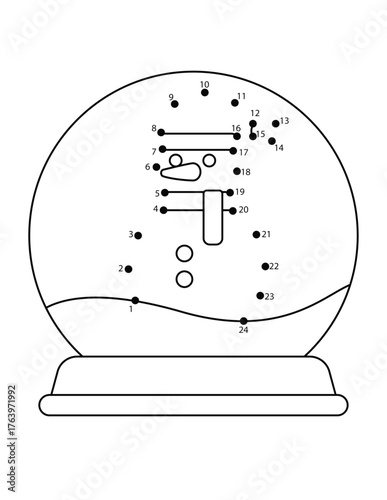 Christmas Connect the Dots Coloring Page for Kids | Christmas Dot to Dot