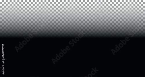 Black semi transparent fade background. Vector overlay effect with clear, gradient shadow
