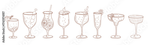 Whimsical Cocktail Sketches