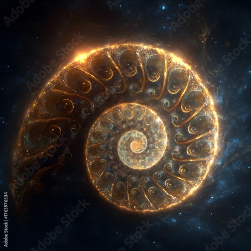 Cosmic Spiral for Fibonacci Day New Years and Earth Day