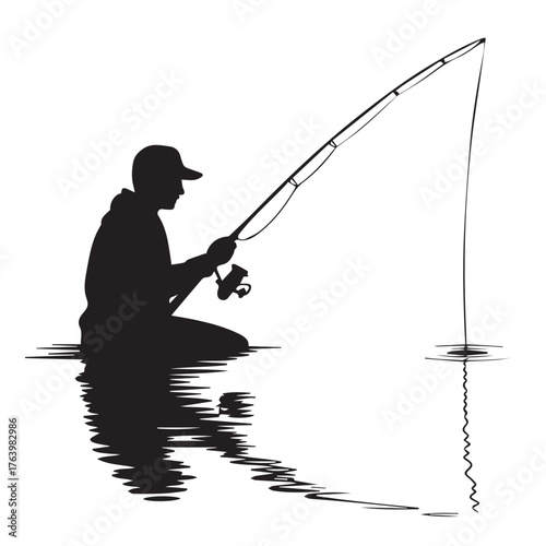 A silhouette of a baby crawling isolated on white background, capturing the innocence, curiosity, and developmental milestone of early childhood, symbolizing growth and exploration