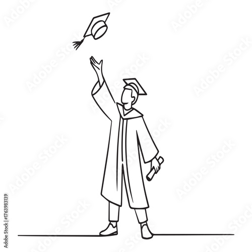 Wallpaper Mural Gift box illustration isolated on white background, showcasing a present adorned with a ribbon, symbolizing celebration, generosity, and the joy of giving and receiving during special occasions Torontodigital.ca