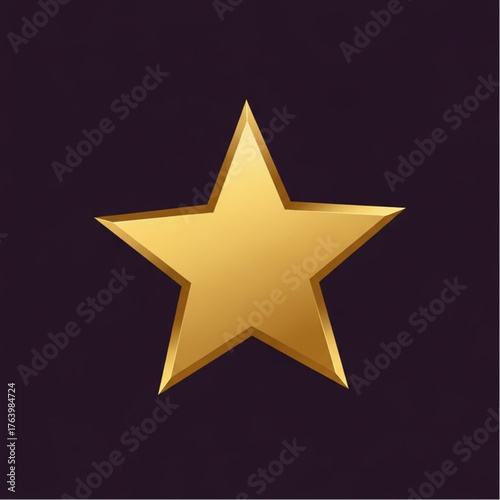 A captivating golden star on a dark backdrop, exuding elegance and symbolic significance. Ideal for conveying ideas of excellence and quality.