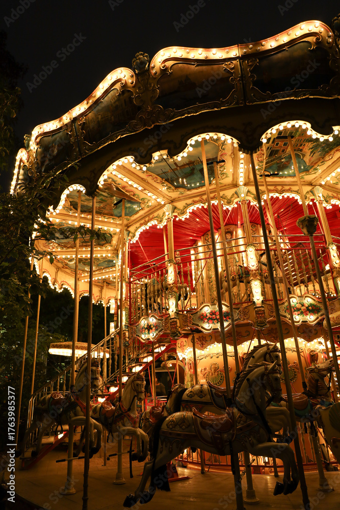 Fototapeta premium carousel in the park