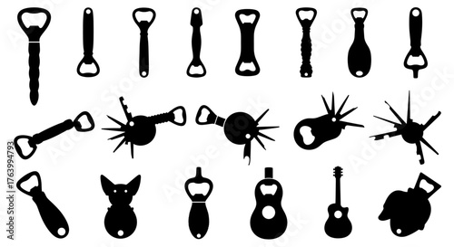 Discover a diverse collection of creative bottle openers and bar tools, perfect for any home or professional bar setup, adding style and fun.