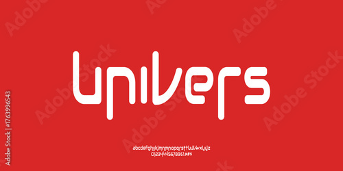 minimal modern alphabet fonts. Typography technology electronic digital music future creative font. vector illustraion