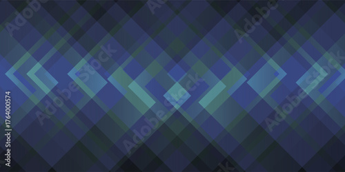 Dark blue abstract background with a symmetrical pattern of overlapping translucent diamonds and chevrons.