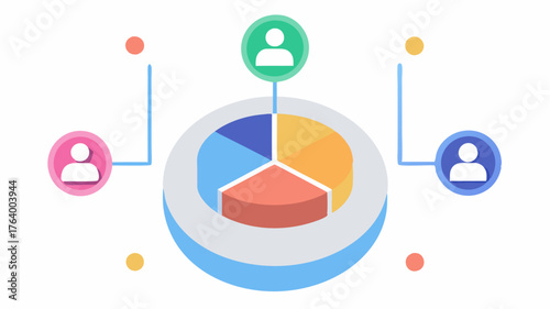 A layered pie chart displaying sources of leads such as referrals organic search paid search and social media highlighting their relative significance.