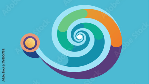 A spiral design depicting the stages of strategic planning emphasizing progression with gradient colors moving outward.
