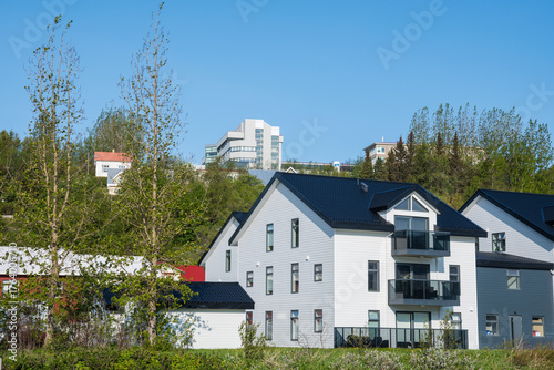 Wallpaper Mural View of town of Akureyri in Iceland Torontodigital.ca