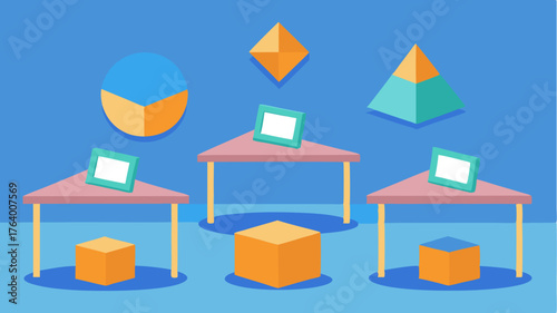 Interactive math problems appear in 3D over desks allowing students to manipulate shapes and equations using gestures to solve geometric challenges.