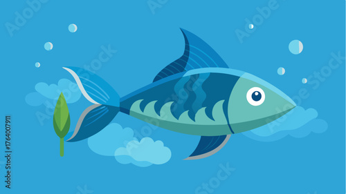 A fish swimming in clean water conveying the need for preserving aquatic ecosystems through pollution reduction.