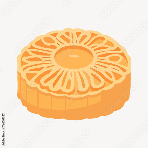 Chinese moon cake illustration vector