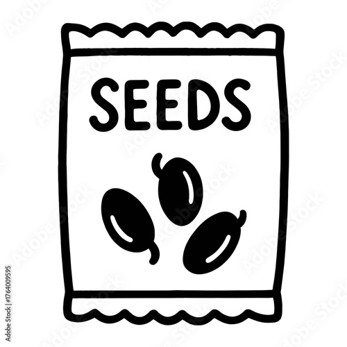 Simple seeds packet illustration vector