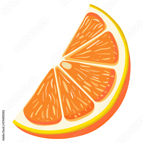Lemon illustration orange fruit vector
