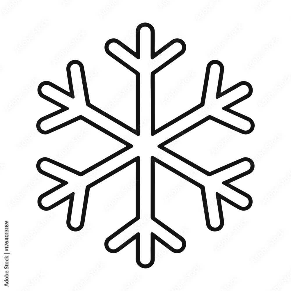Obraz premium Minimalist snowflake vector design vector