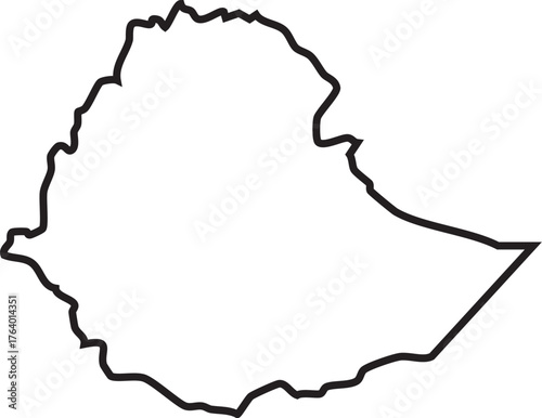 Ethiopia Map Outline Blank