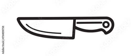 Knife sharp icon black line art iron clean design.
