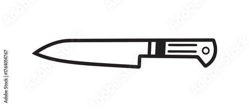 Knife sharp icon black line art iron clean design.