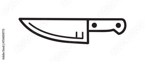 Knife sharp icon black line art iron clean design.